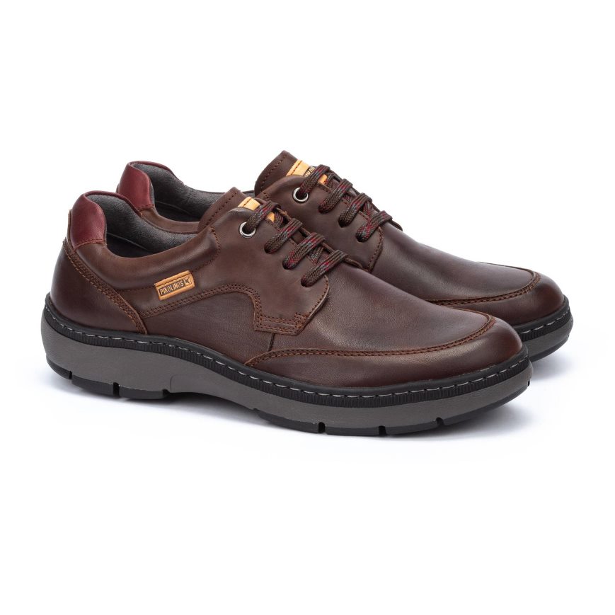 Men's Pikolinos CACERES Lace Up Shoes Brown | NZ Y321Q95